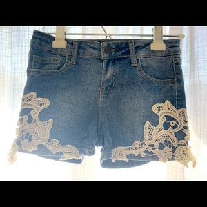 Kids Jean and Lace Shorts